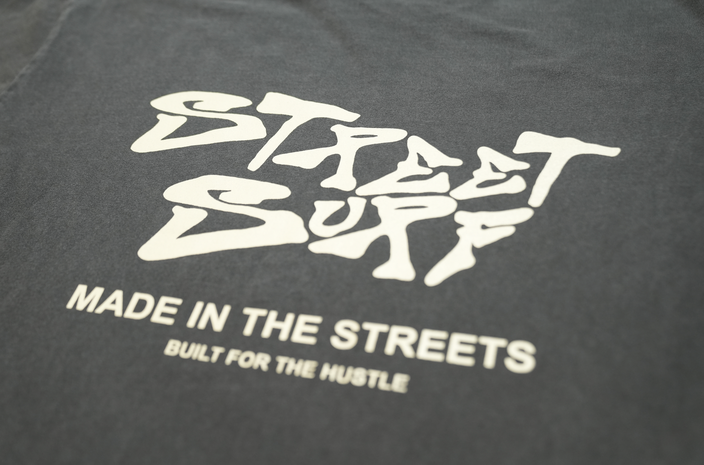 DISTRESSED TEE - S T R E E T   S U R F - " Made In The Streets"